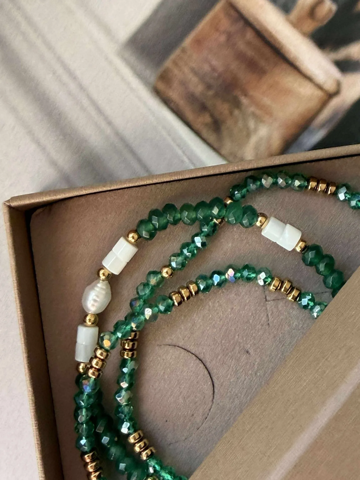 VIAMAJA Armbånd Sarabella Emerald – Sæt med 3 stk Hot