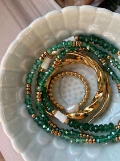 VIAMAJA Armbånd Sarabella Emerald – Sæt med 3 stk Hot