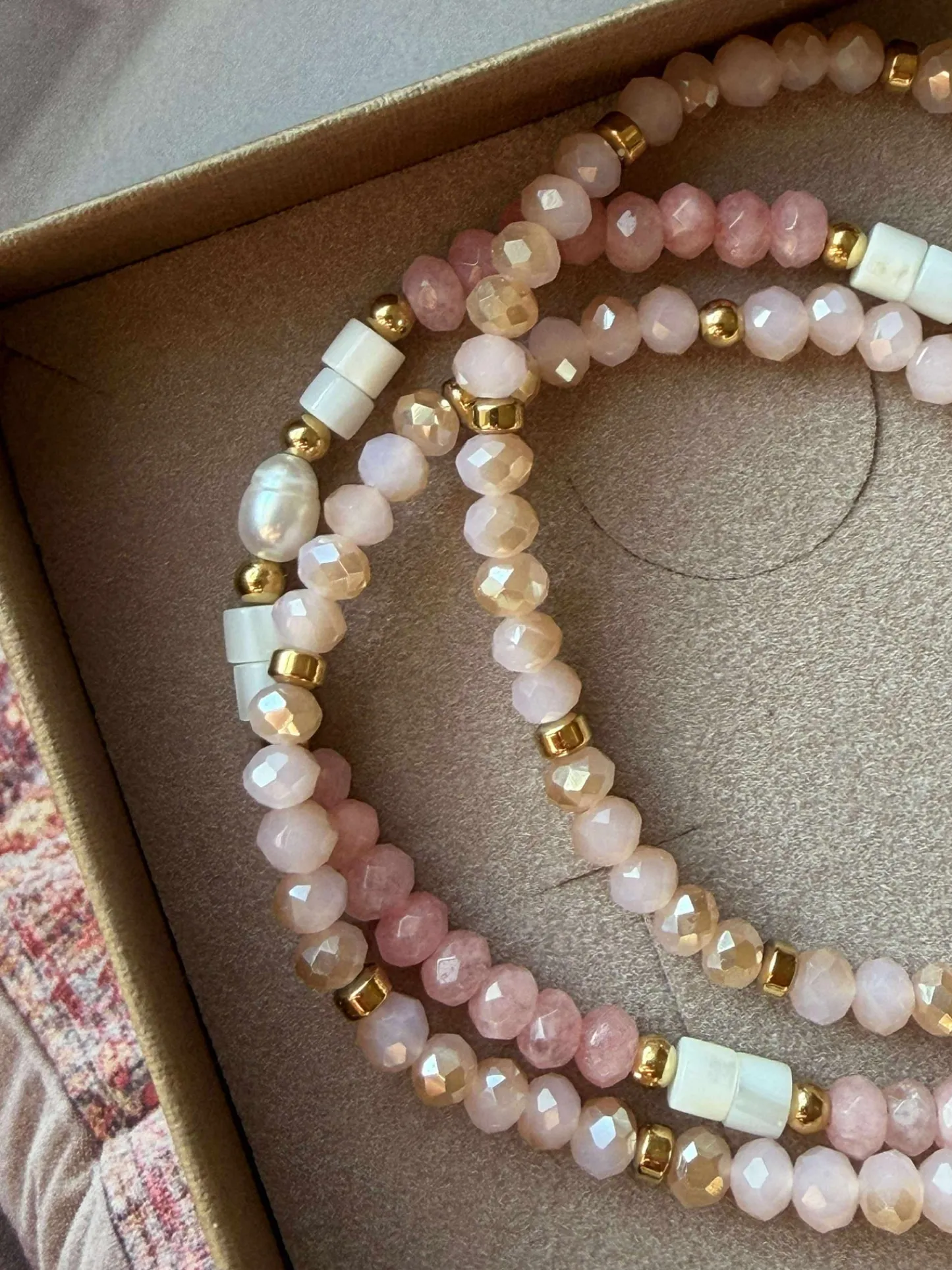 VIAMAJA Armbånd Sarabella Soft Rose – Sæt med 3 stk Hot