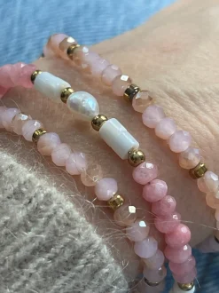 VIAMAJA Armbånd Sarabella Soft Rose – Sæt med 3 stk Hot