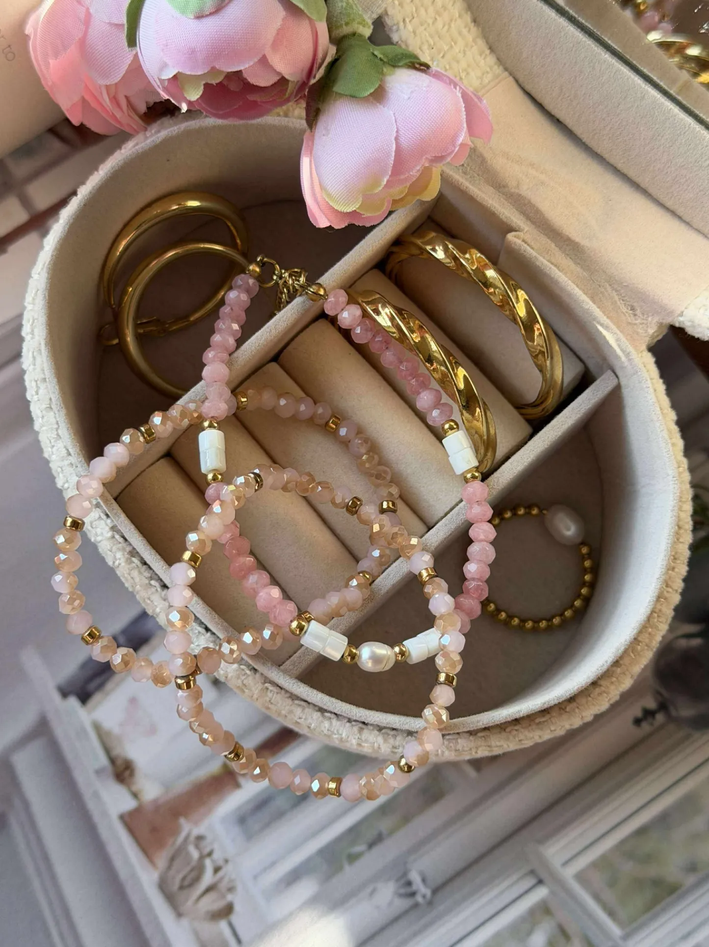 VIAMAJA Armbånd Sarabella Soft Rose – Sæt med 3 stk Hot