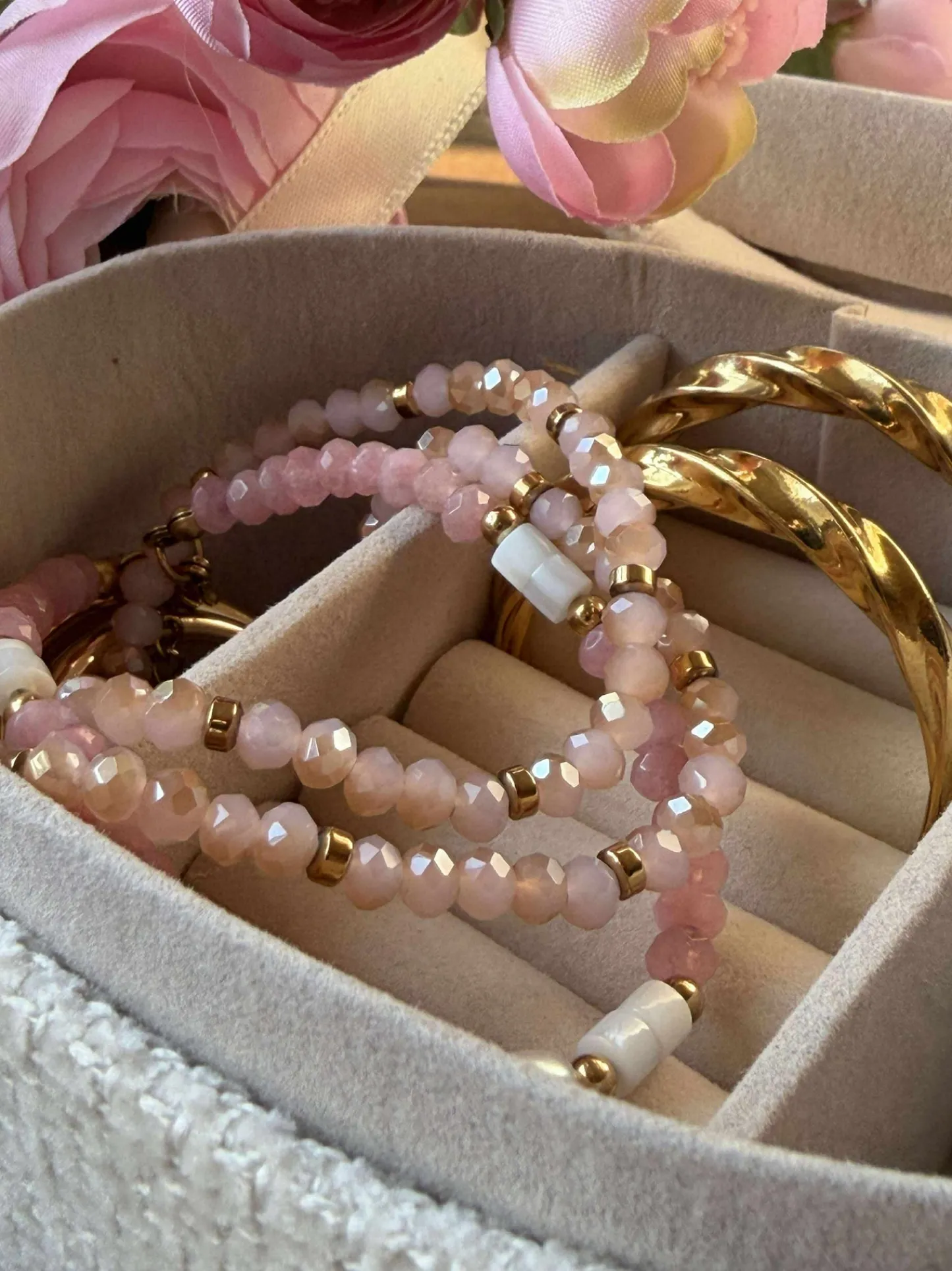 VIAMAJA Armbånd Sarabella Soft Rose – Sæt med 3 stk Hot
