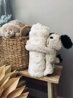 VIAMAJA Babytæppe med bamse hund New