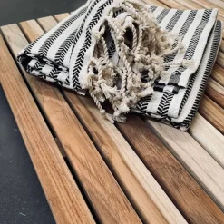 VIAMAJA Bademåtte i Teak med gummifødder – 80X60cm