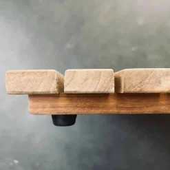 VIAMAJA Bademåtte i Teak med gummifødder – 80X60cm