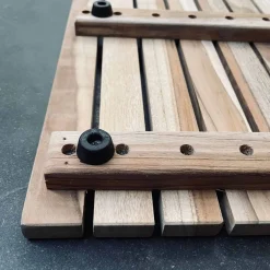 VIAMAJA Bademåtte i Teak med gummifødder – 80X60cm