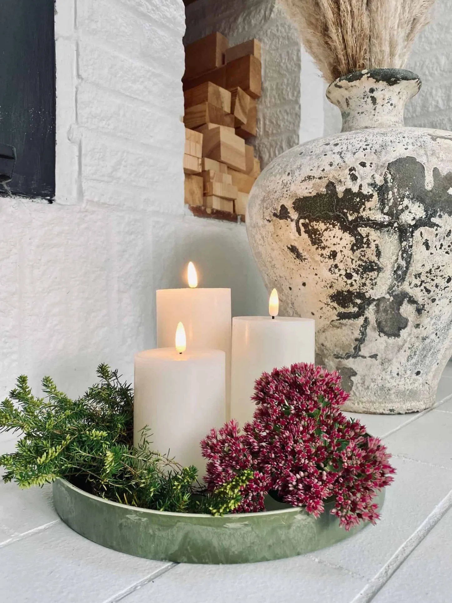 VIAMAJA Bakke beton look – Mellem grøn Clearance