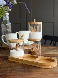 VIAMAJA Bakke sæt med bakke, 3 glas og skeer Online
