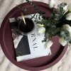 VIAMAJA Bakkebord - Bordeaux metal Discount