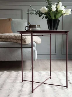 VIAMAJA Bakkebord - Bordeaux metal Discount