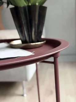 VIAMAJA Bakkebord - Bordeaux metal Discount