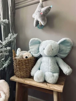 VIAMAJA Bamse Elefant 38cm - Lyseblå Best