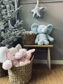 VIAMAJA Bamse Elefant 38cm - Lyseblå Best