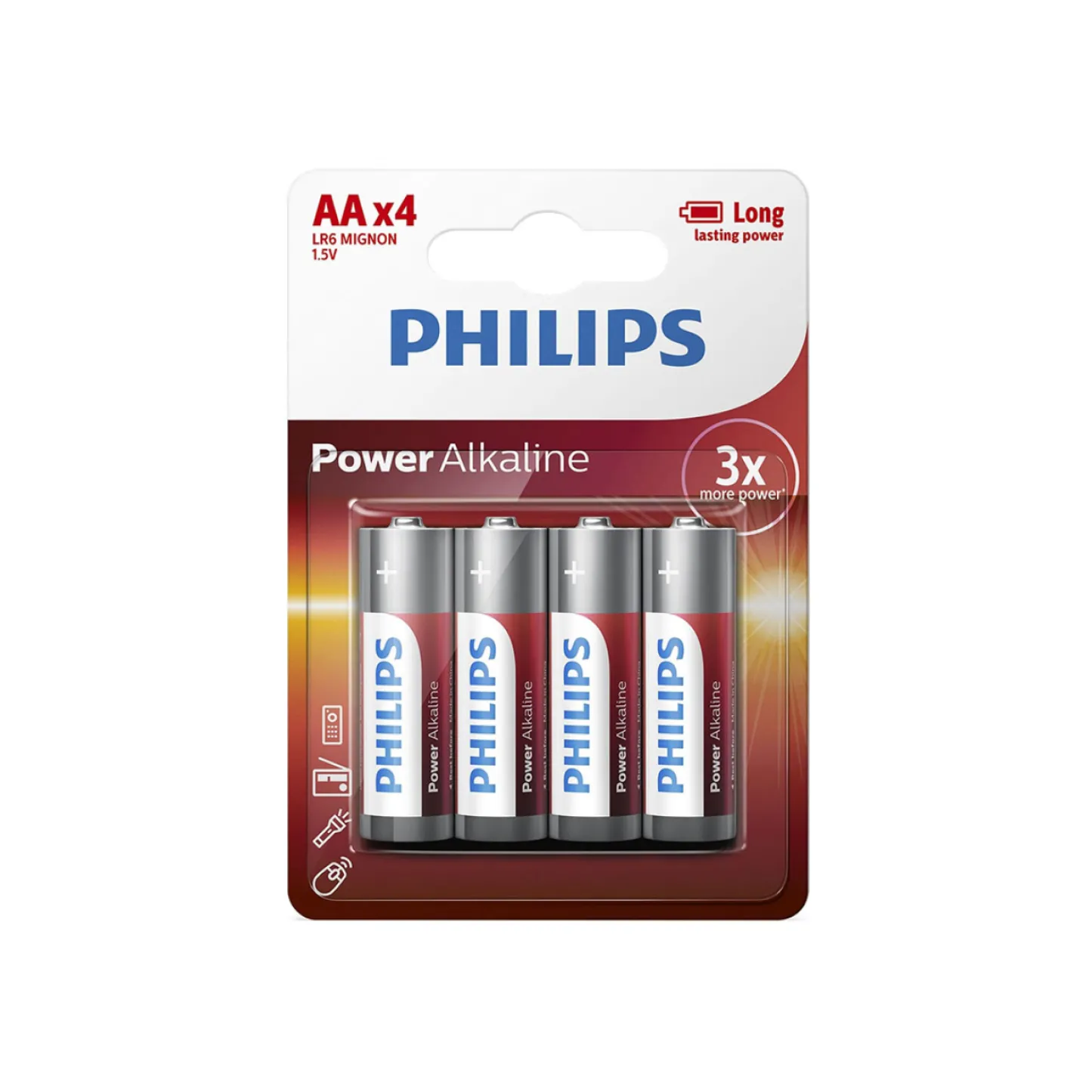 VIAMAJA Batterier Philips - AA pakke med 4 stk. Clearance