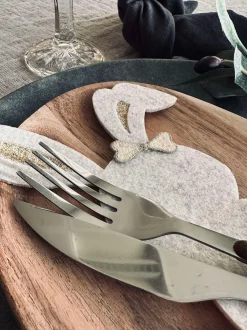 VIAMAJA Bestikholder kanin Lys - Sæt med 4 stk Discount