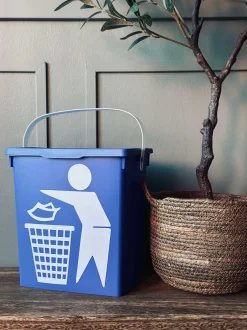 VIAMAJA BIO Spand med låg 12 liter - BLÅ New