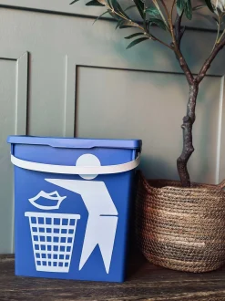 VIAMAJA BIO Spand med låg 12 liter - BLÅ New