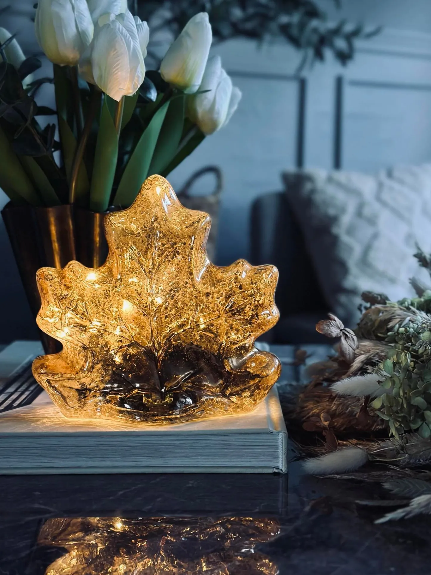 VIAMAJA Blad med led lys og timer - Flere farver Best