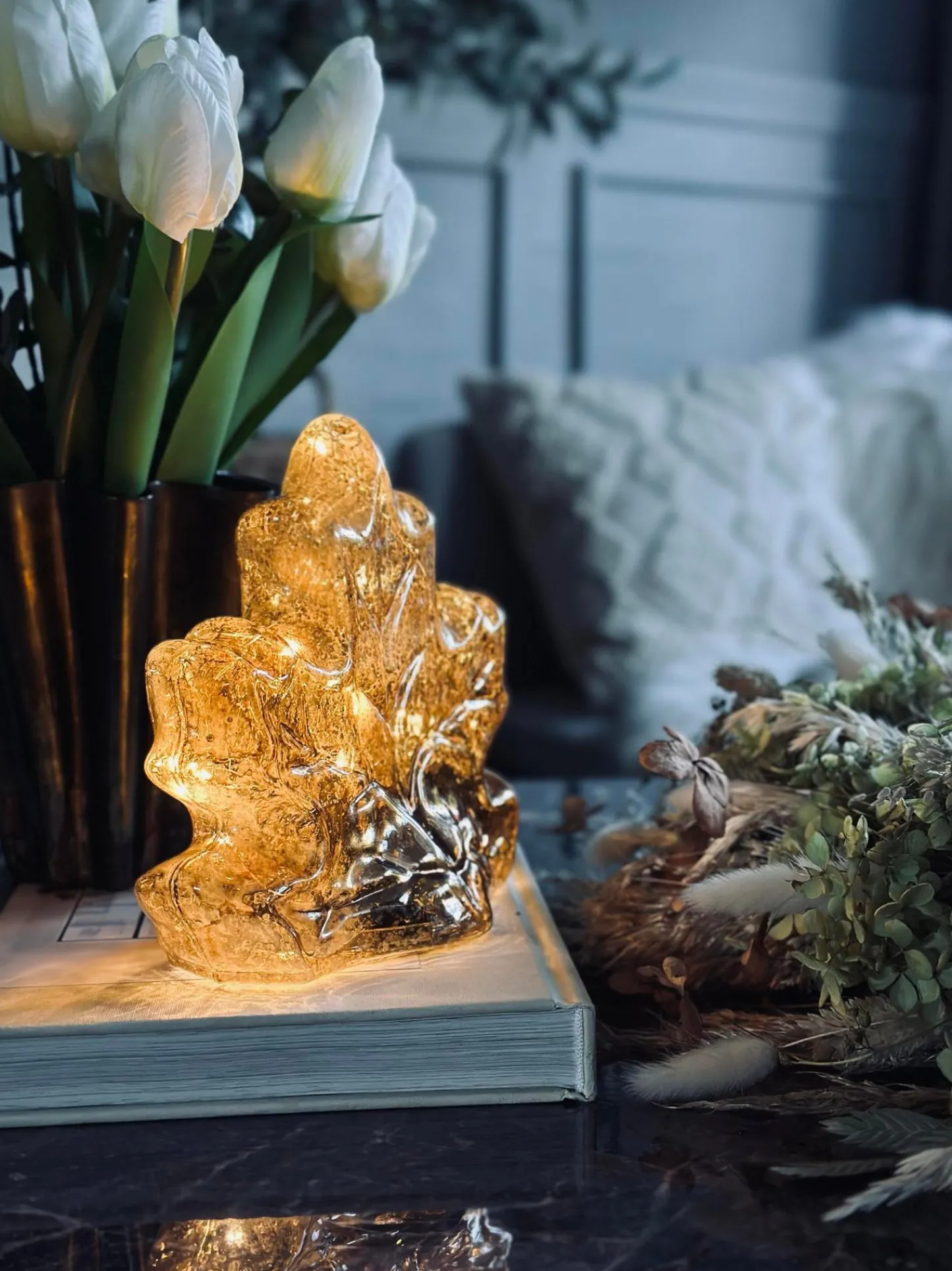 VIAMAJA Blad med led lys og timer - Flere farver Best