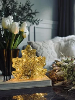 VIAMAJA Blad med led lys og timer - Flere farver Best