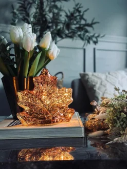 VIAMAJA Blad med led lys og timer - Flere farver Best
