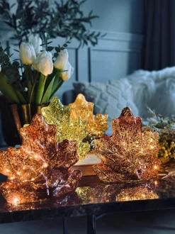 VIAMAJA Blad med led lys og timer - Flere farver Best