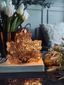VIAMAJA Blad med led lys og timer - Flere farver Best