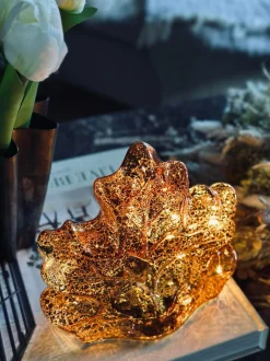 VIAMAJA Blad med led lys og timer - Flere farver Best