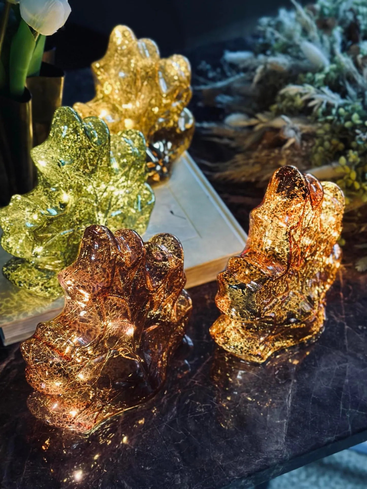 VIAMAJA Blad med led lys og timer - Flere farver Best
