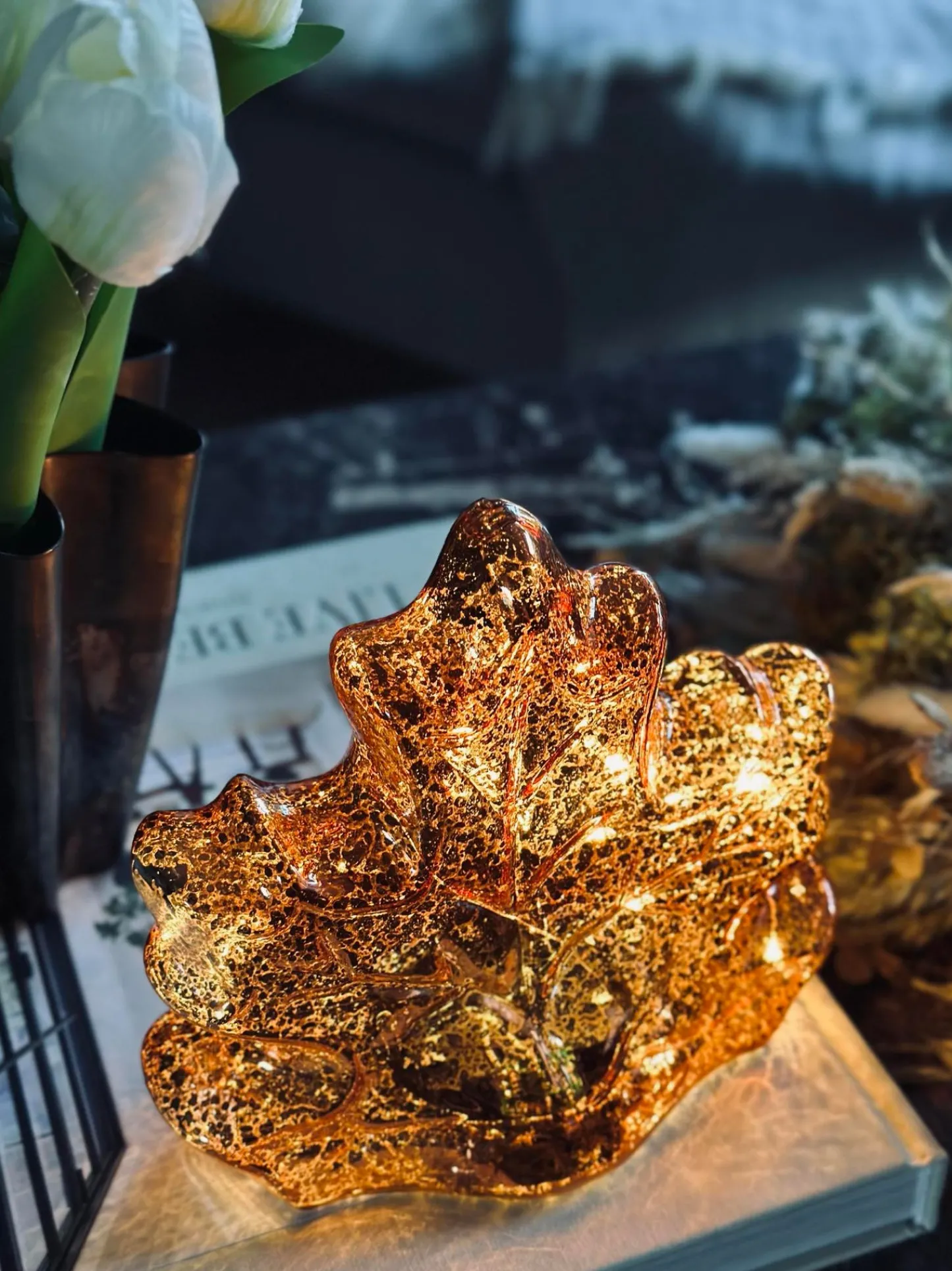 VIAMAJA Blad med led lys og timer - Flere farver Best