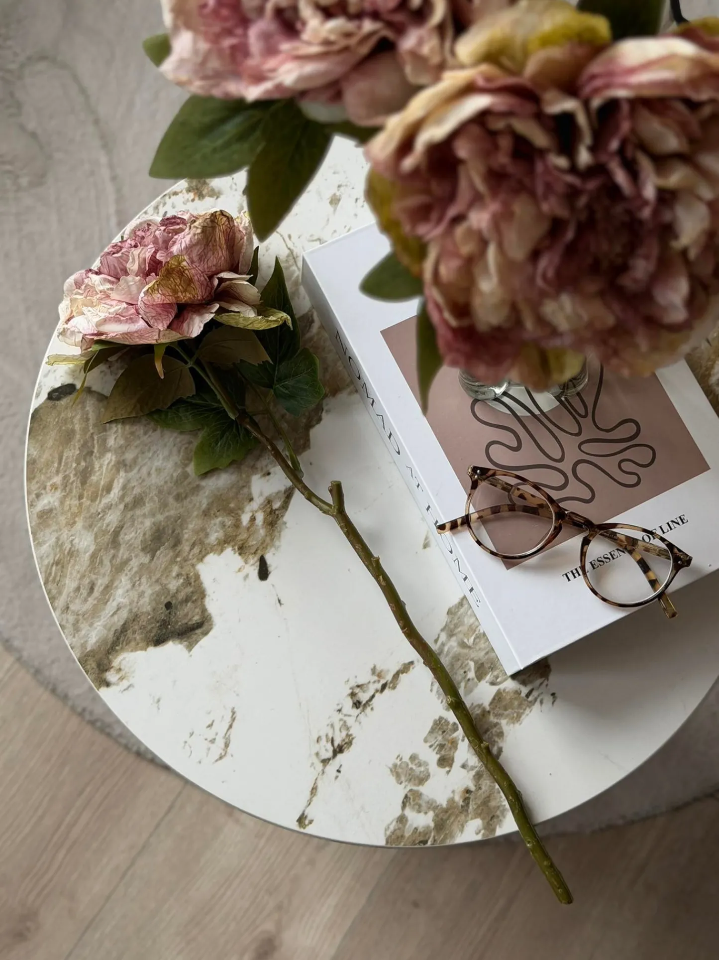 VIAMAJA Blomst Pæon - Antik Cream / rosa Hot