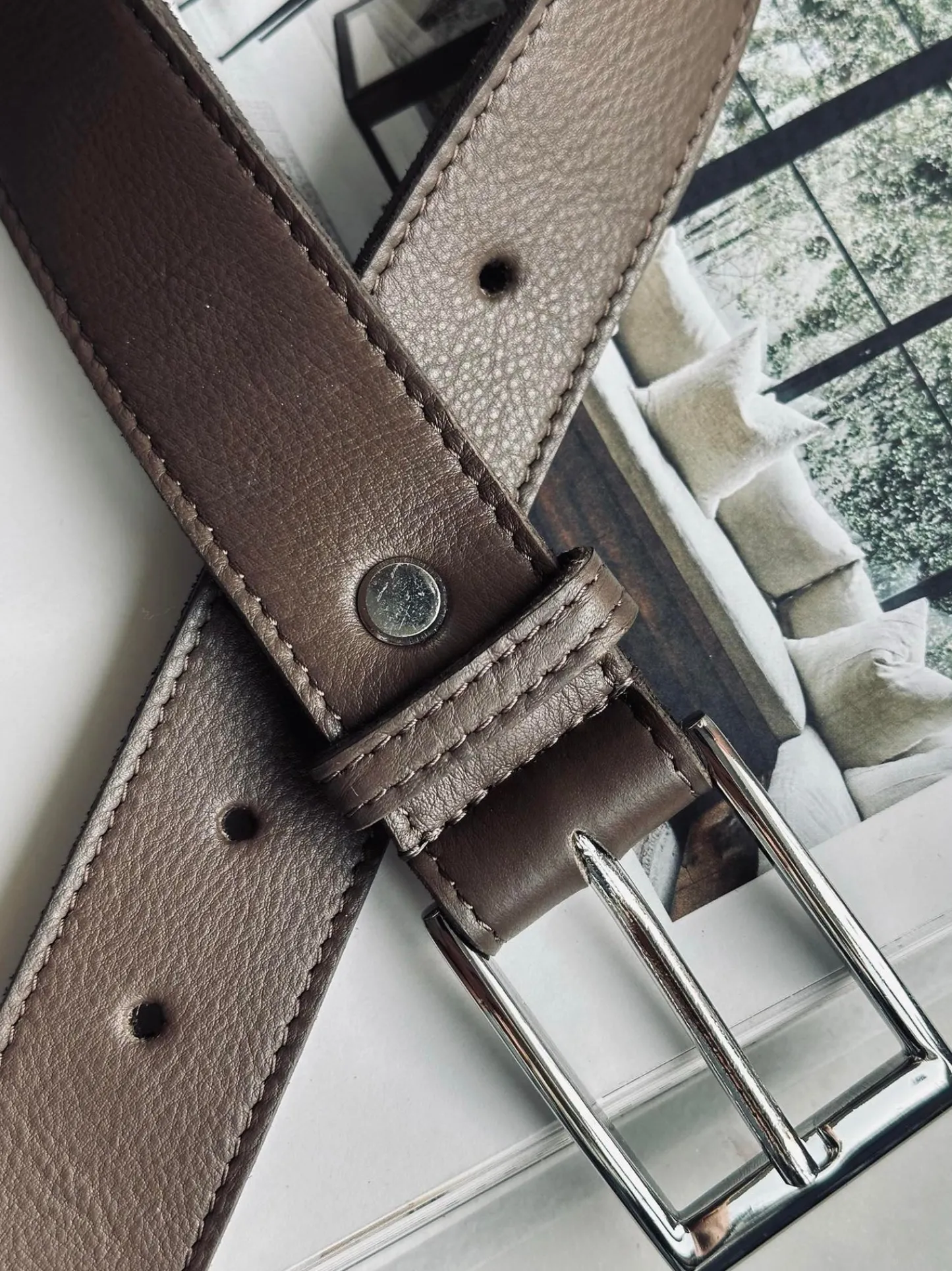 VIAMAJA Bælte 3,5 cm - Dark taupe Outlet