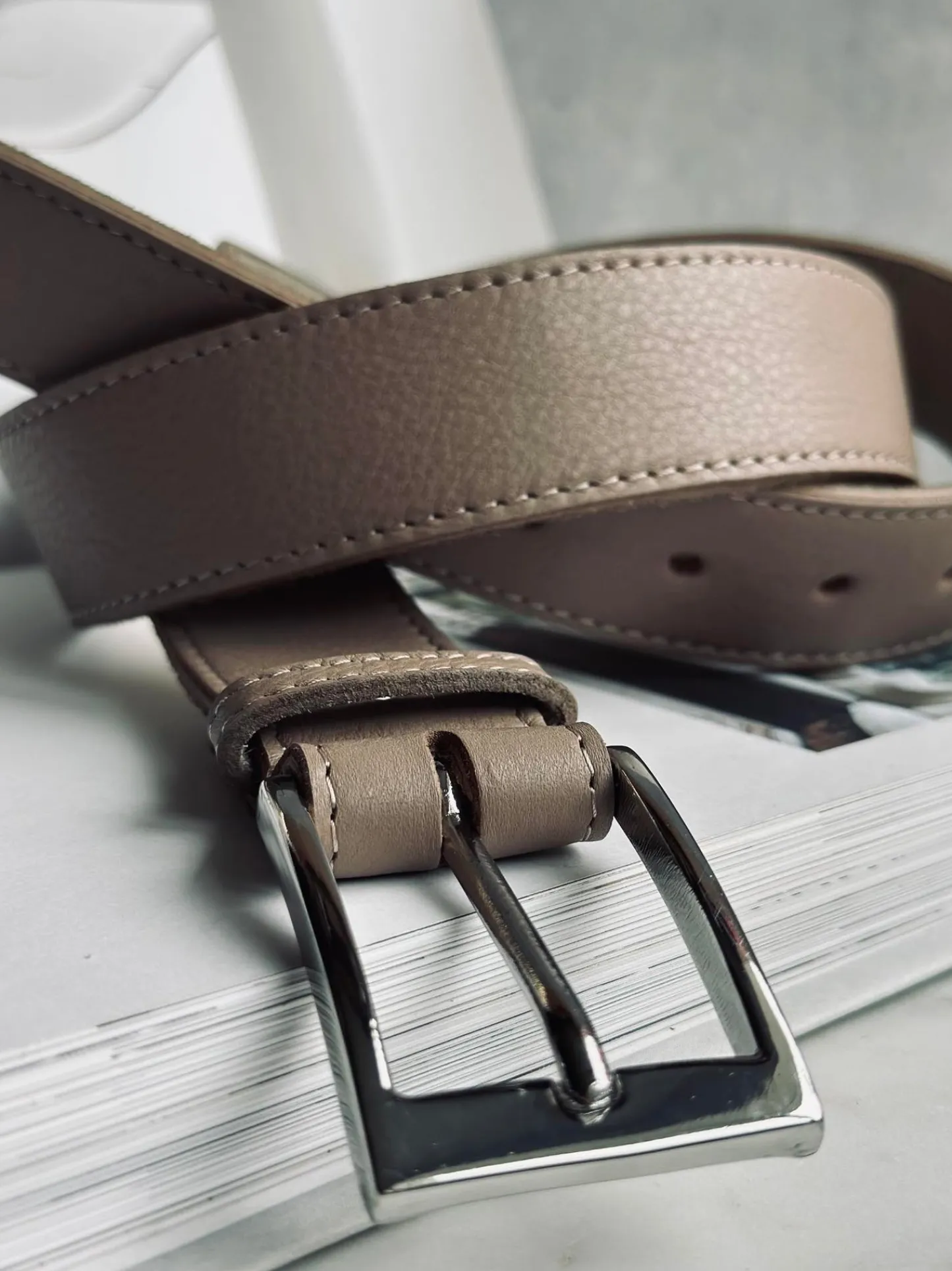 VIAMAJA Bælte 3,5 cm - Dusty taupe Outlet