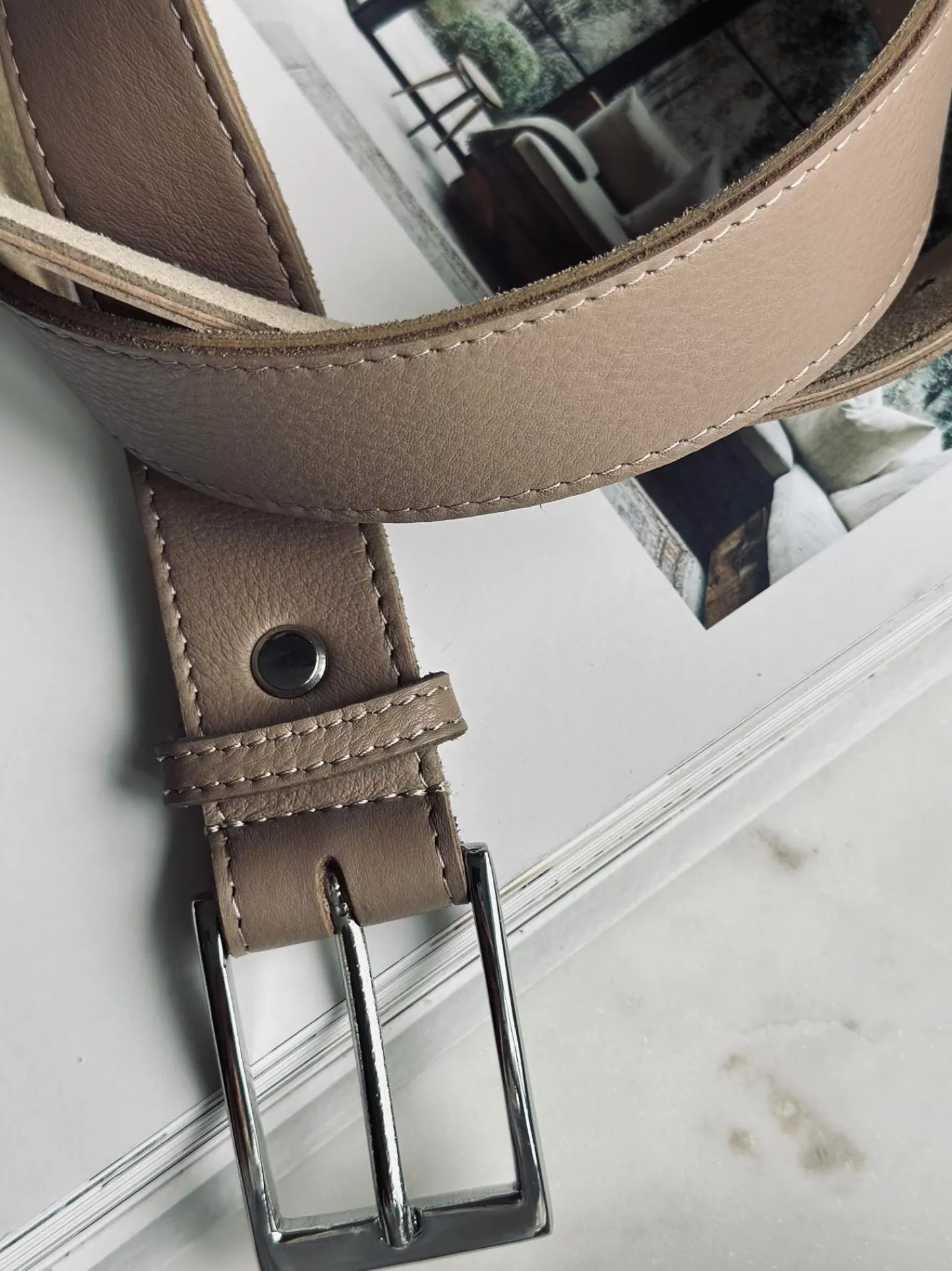 VIAMAJA Bælte 3,5 cm - Dusty taupe Outlet