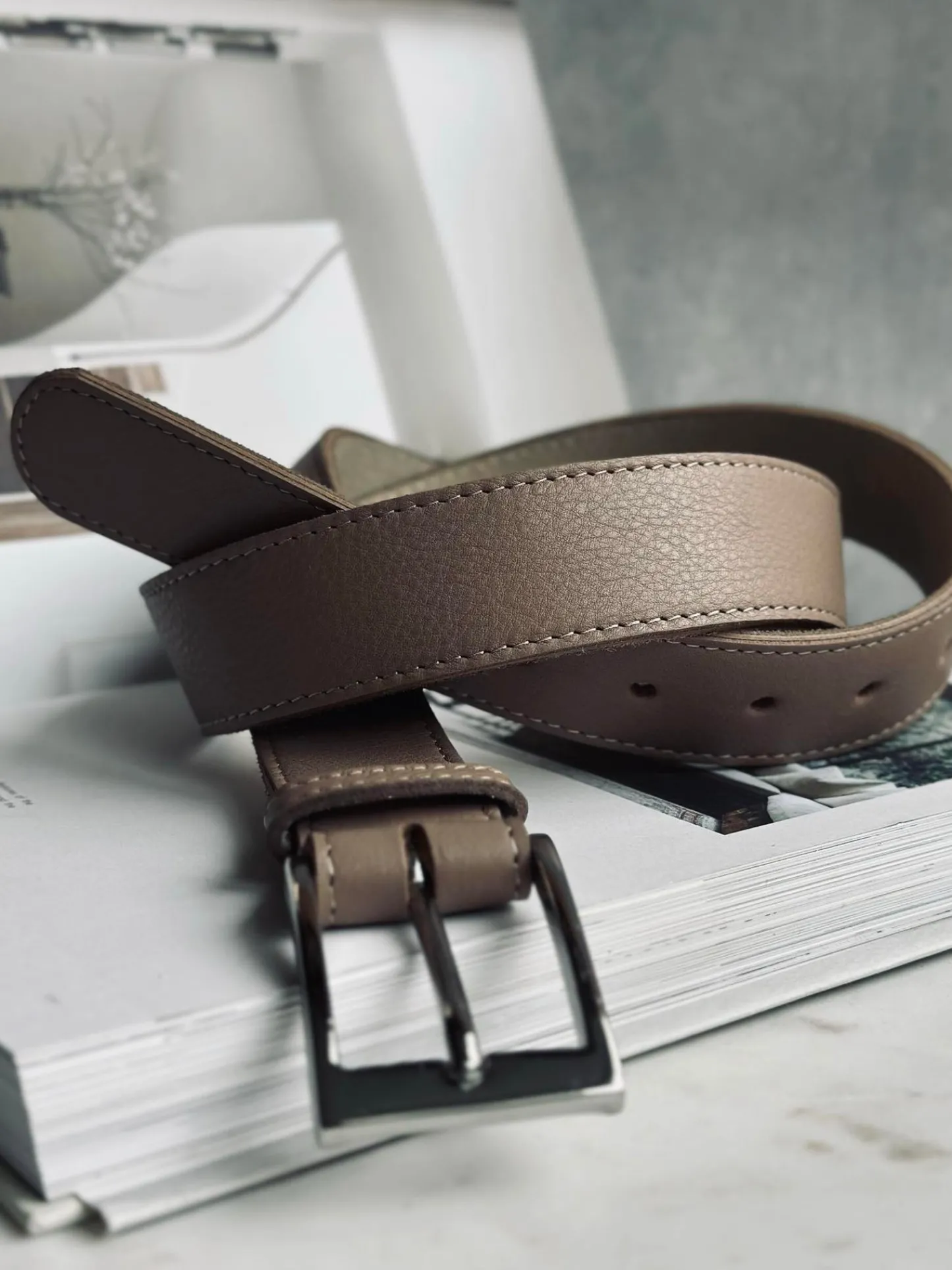 VIAMAJA Bælte 3,5 cm - Dusty taupe Outlet