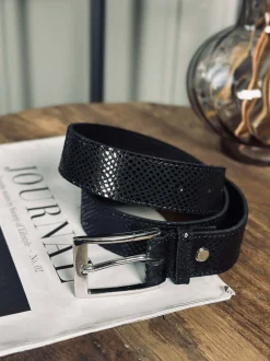 VIAMAJA Bælte Alba - Black Croco New