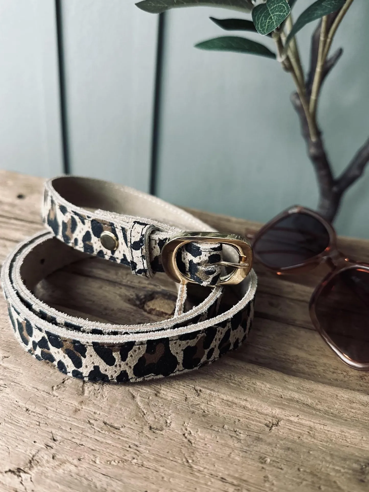 VIAMAJA Bælte Aura leopard – 95 cm Sale