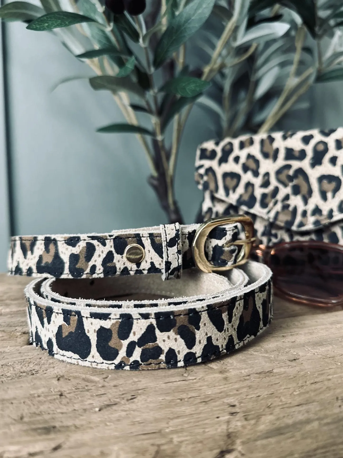 VIAMAJA Bælte Aura leopard – 95 cm Sale