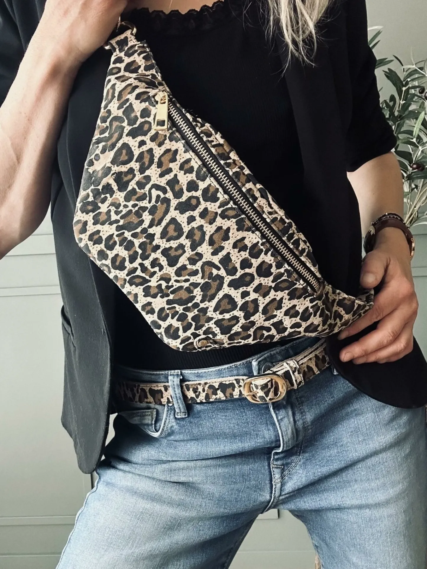 VIAMAJA Bælte Aura leopard – 95 cm Sale