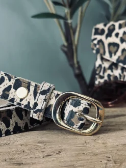 VIAMAJA Bælte Aura Leopard – 85 cm