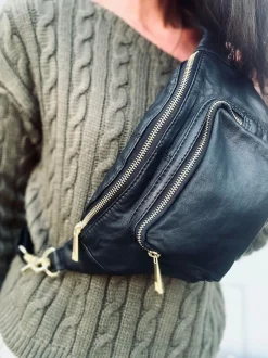VIAMAJA Bæltetaske CLASSY - Black / Gold Outlet