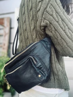 VIAMAJA Bæltetaske CLASSY - Black / Gold Outlet