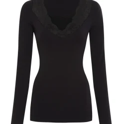 VIAMAJA Bluse Belen black - Mikrofiber Online