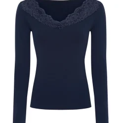 VIAMAJA Bluse Belen Navy - Mikrofiber Best