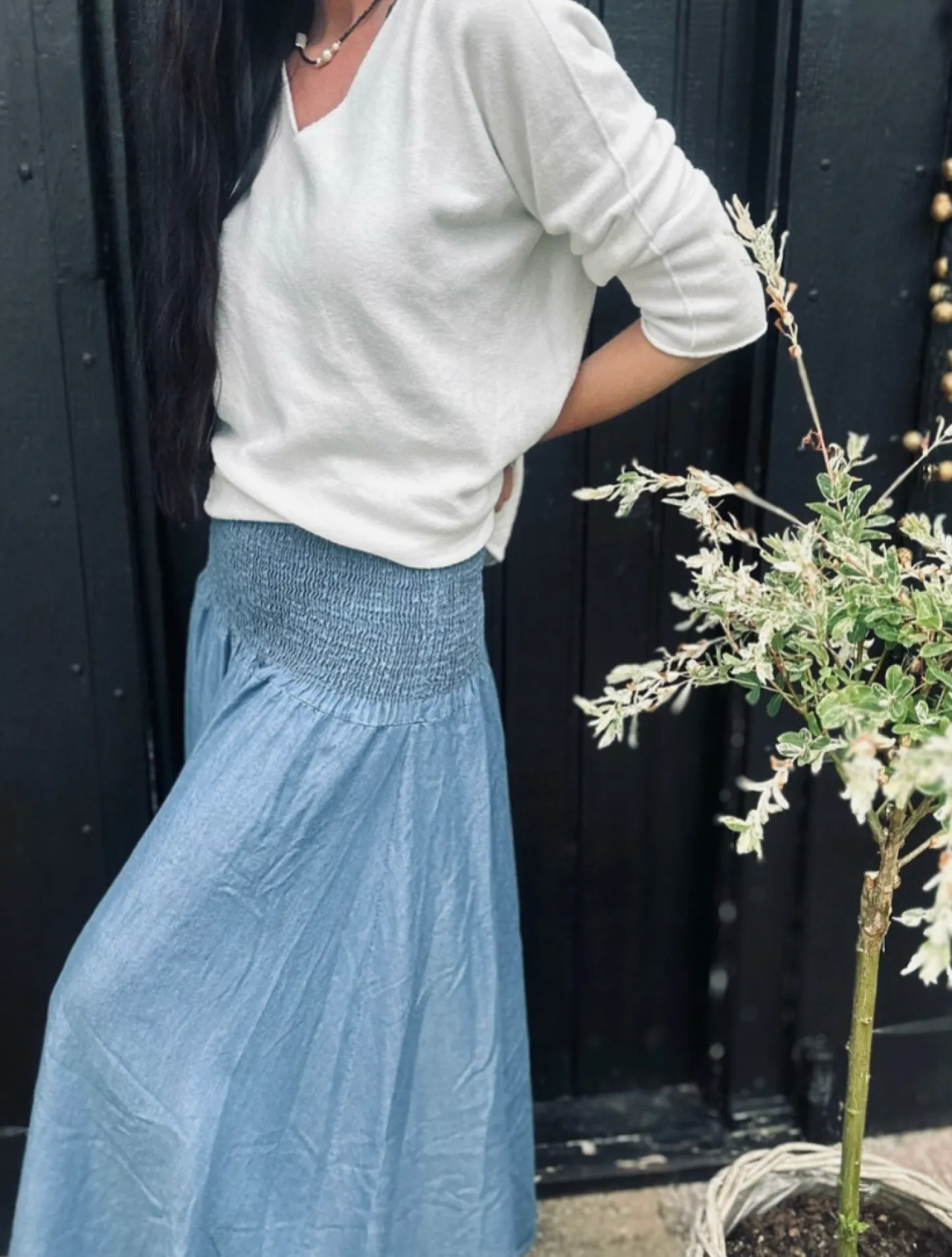 VIAMAJA Bluse Dagmar super blød kvalitet – Off white