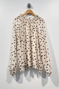VIAMAJA Bluse DOTS - beige Clearance
