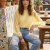 VIAMAJA Bluse DOTS - Gul Clearance