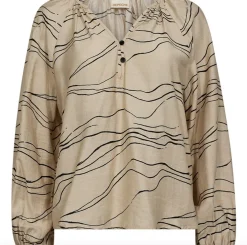 VIAMAJA Bluse Evy - Cream Graphic Outlet