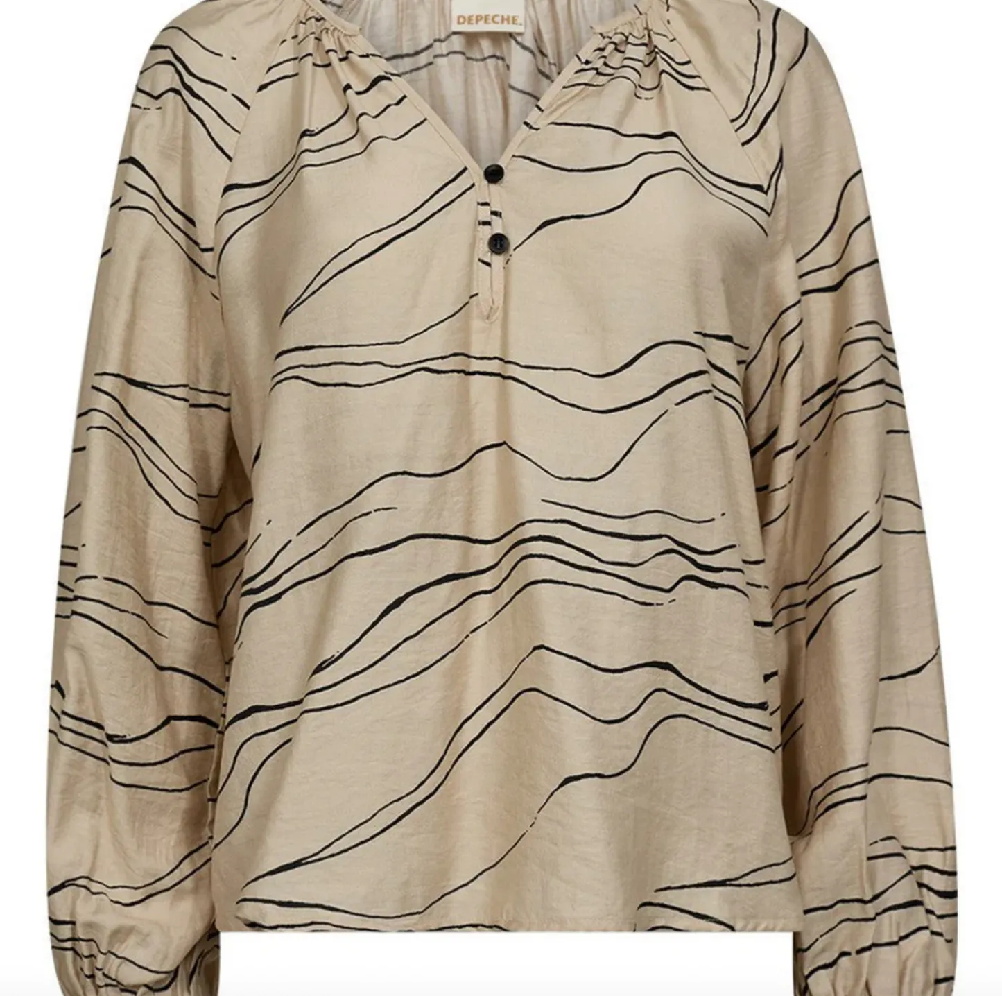 VIAMAJA Bluse Evy - Cream Graphic Outlet