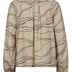 VIAMAJA Bluse Evy - Cream Graphic Outlet